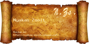 Nyakas Zsolt névjegykártya